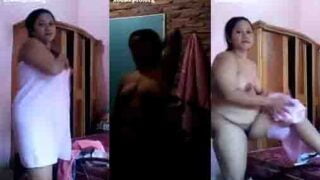 Bokep tante jilbab tobrut bugil mandi omek