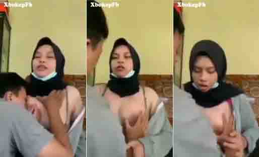 bokef jilbab lagi nyusuin pacar dikost
